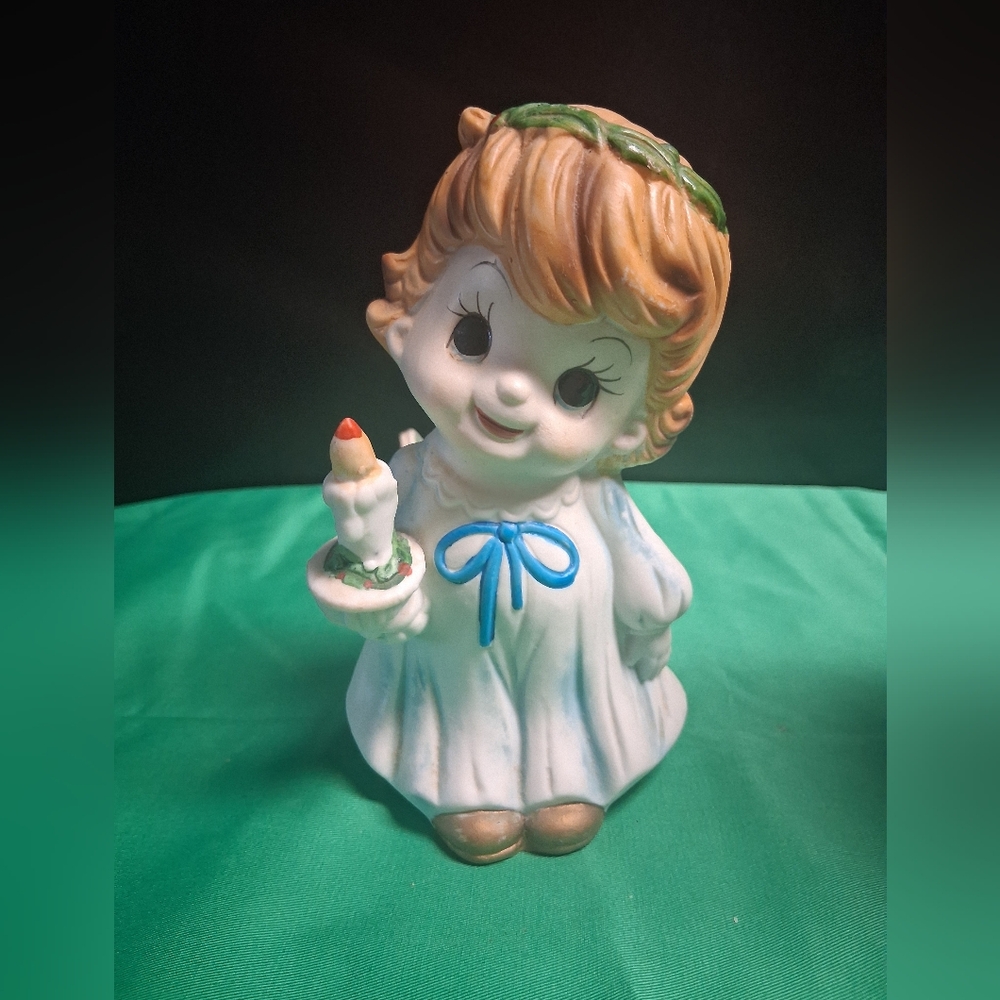 Vintage 70s Josef Originals Ceramic Angel Night Light Lamp